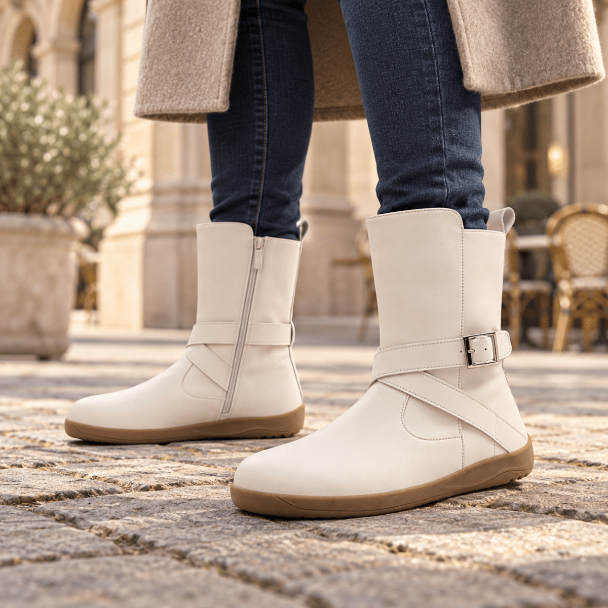 Elva – Damen Barfußstiefel mit breiter Zehenbox - Wasserdicht Barfußschuhe