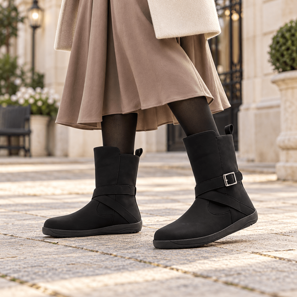 Elva – Damen Barfußstiefel mit breiter Zehenbox - Wasserdicht Barfußschuhe