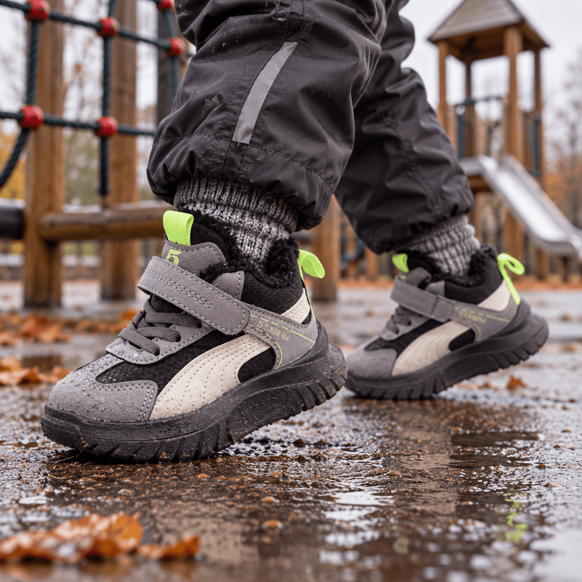 Fips – Orthopädische Kinder Winter-Sneaker gefüttert – Warme Kinderschuhe mit Klettverschluss & rutschfester Sohle Kinderschuhe