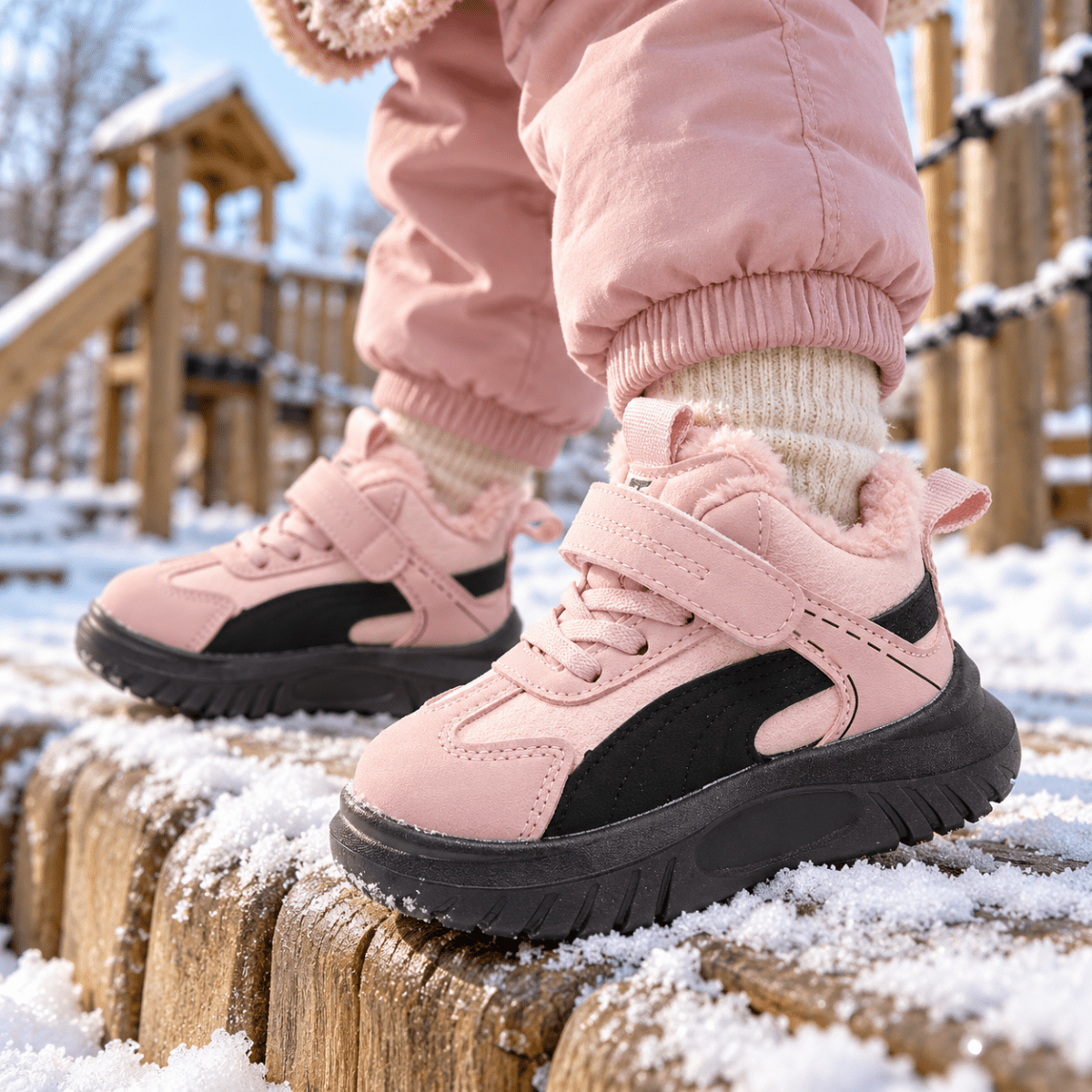 Fips – Orthopädische Kinder Winter-Sneaker gefüttert – Warme Kinderschuhe mit Klettverschluss & rutschfester Sohle Kinderschuhe