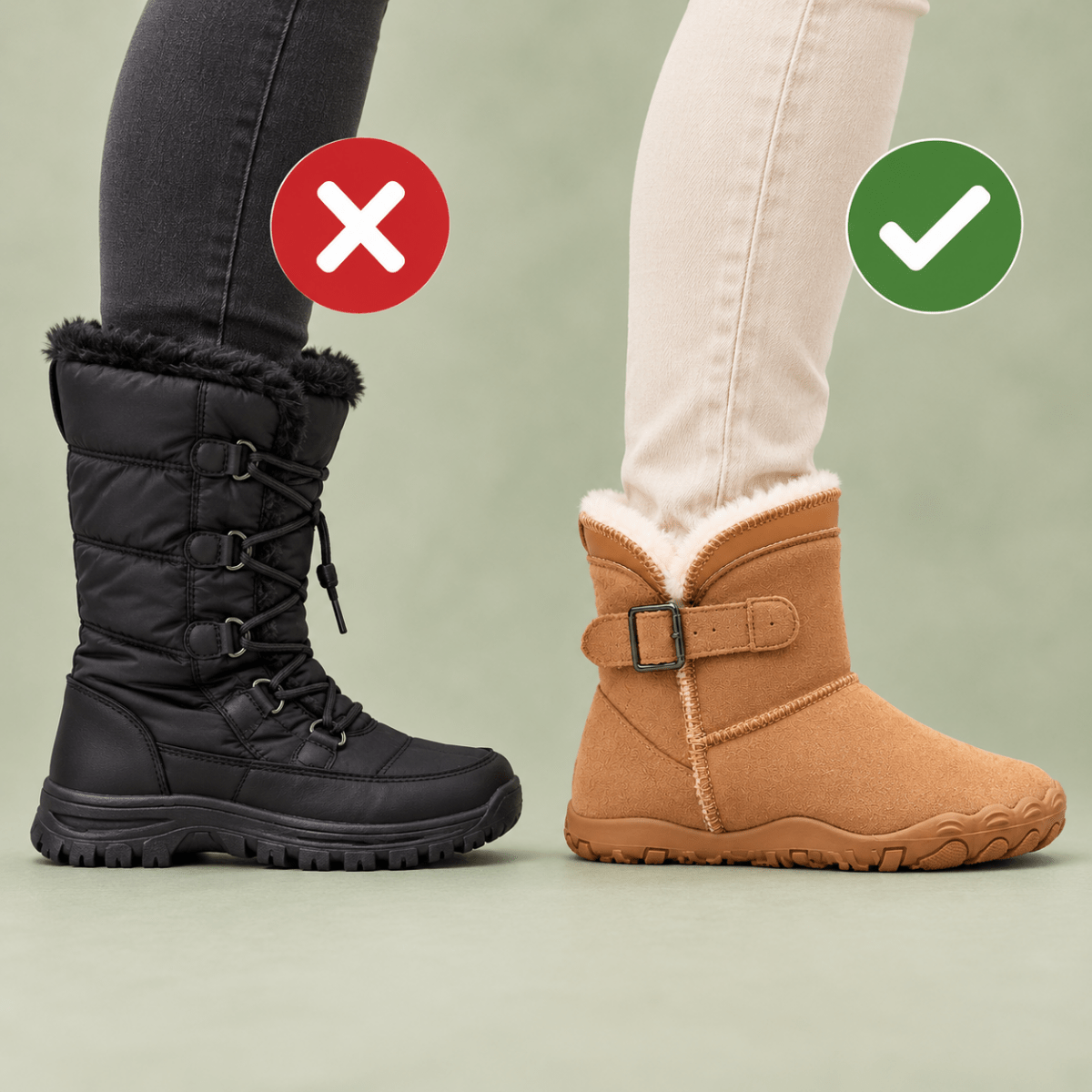 Hyggo – Gefütterte Barfuß-Winterstiefel mit breiter Zehenbox – Wasserdicht Barfußschuhe