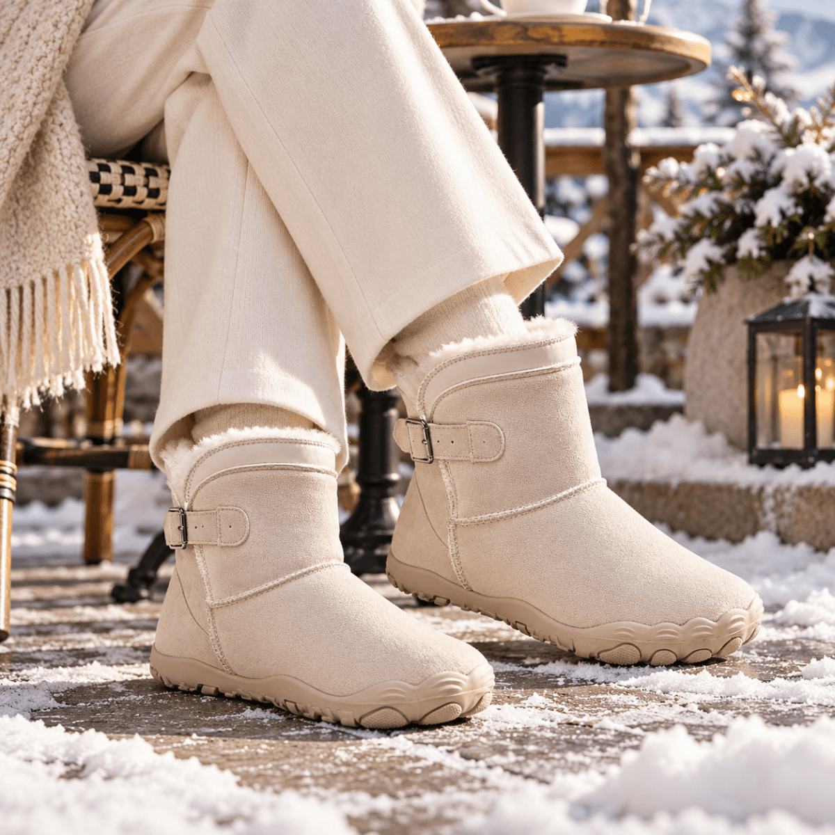 Hyggo – Gefütterte Barfuß-Winterstiefel mit breiter Zehenbox – Wasserdicht Barfußschuhe