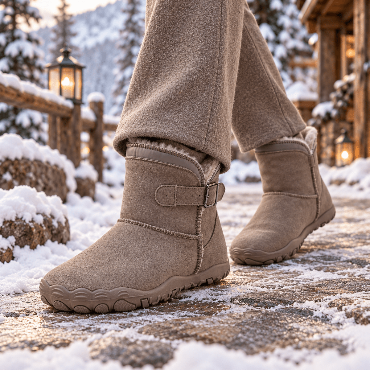 Hyggo – Gefütterte Barfuß-Winterstiefel mit breiter Zehenbox – Wasserdicht Barfußschuhe