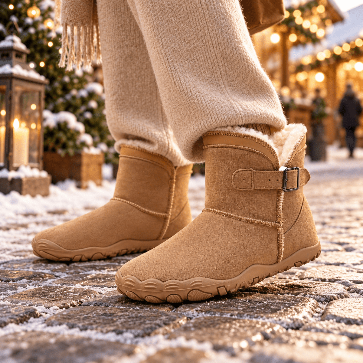 Hyggo – Gefütterte Barfuß-Winterstiefel mit breiter Zehenbox – Wasserdicht Barfußschuhe