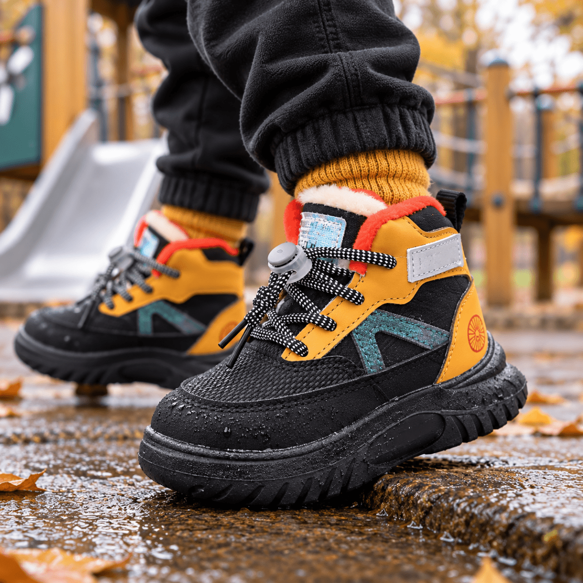Juri – Orthopädische Kinder Schneestiefel gefüttert – Warme Winter-Sneaker mit Schnellschnürung & rutschfester Sohle Kinderschuhe