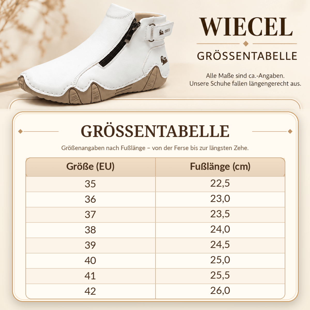 Solvi – Handgenähte Barfußschuhe Damen mit Reißverschluss – Herbst & Winter