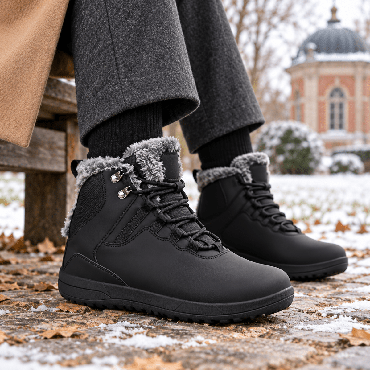 Torvik – Wasserdichte Winter-Barfußschuhe Herren | Gefütterte Barfuß-Winterstiefel mit breiter Zehenbox & rutschfester Sohle Barfußschuhe