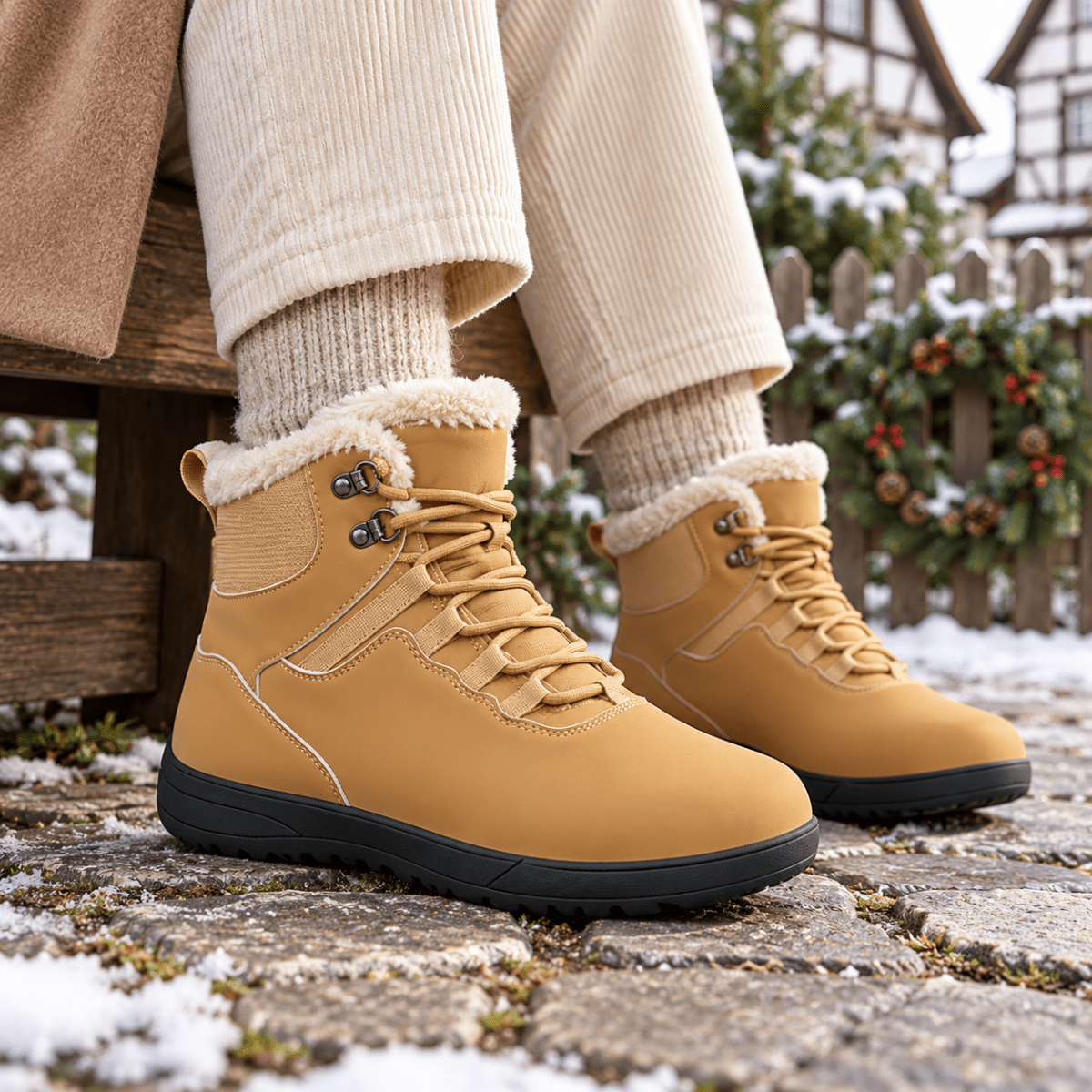 Torvik – Wasserdichte Winter-Barfußschuhe Herren | Gefütterte Barfuß-Winterstiefel mit breiter Zehenbox & rutschfester Sohle Barfußschuhe