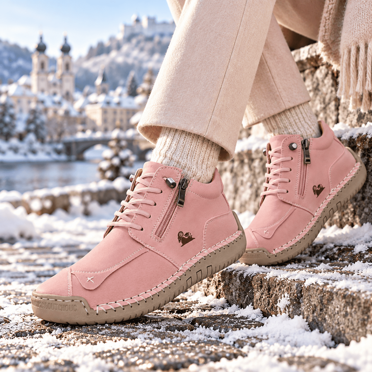Varno – Halbhohe Winter-Barfußschuhe mit Reißverschluss für Damen & Herren Barfußschuhe