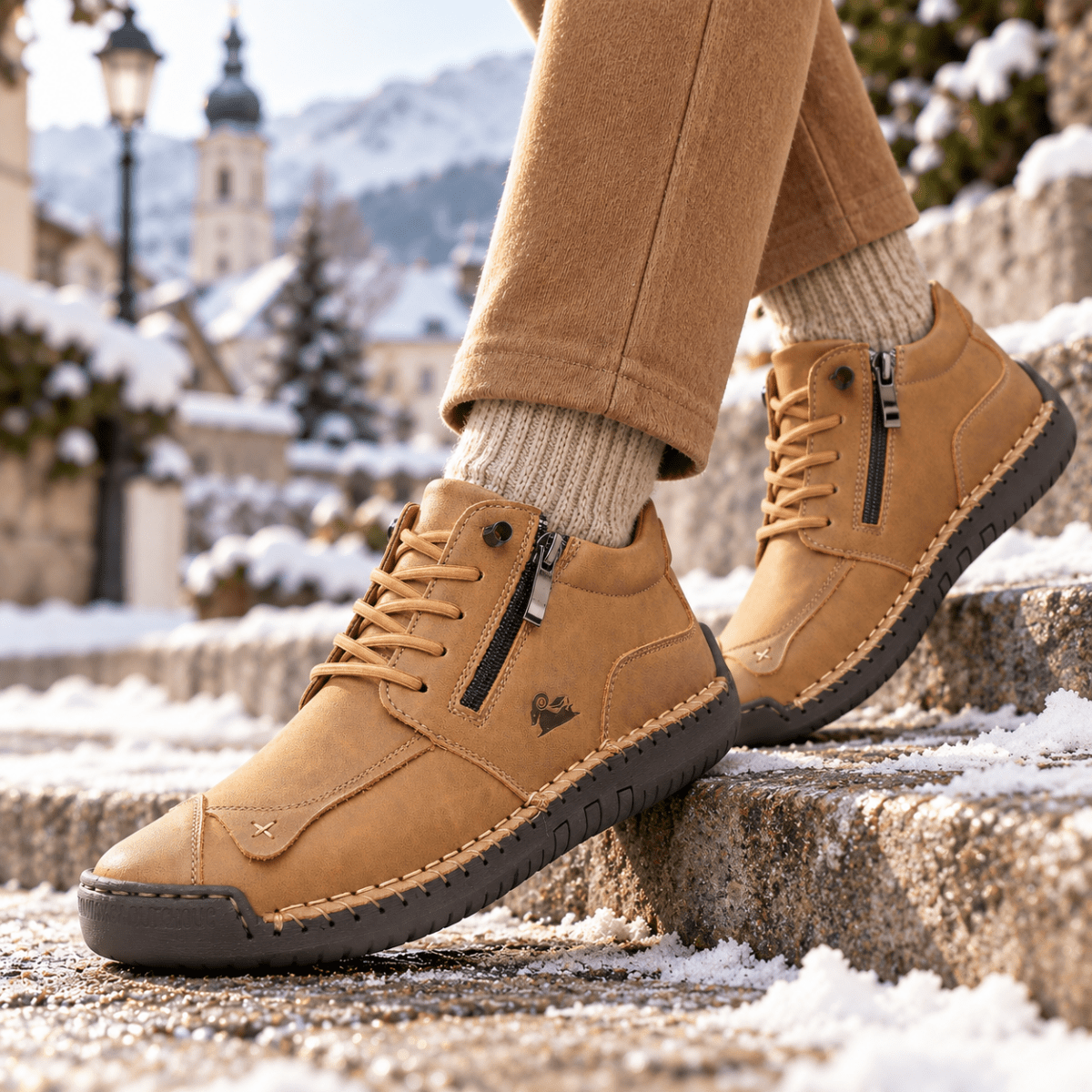 Varno – Halbhohe Winter-Barfußschuhe mit Reißverschluss für Damen & Herren Barfußschuhe