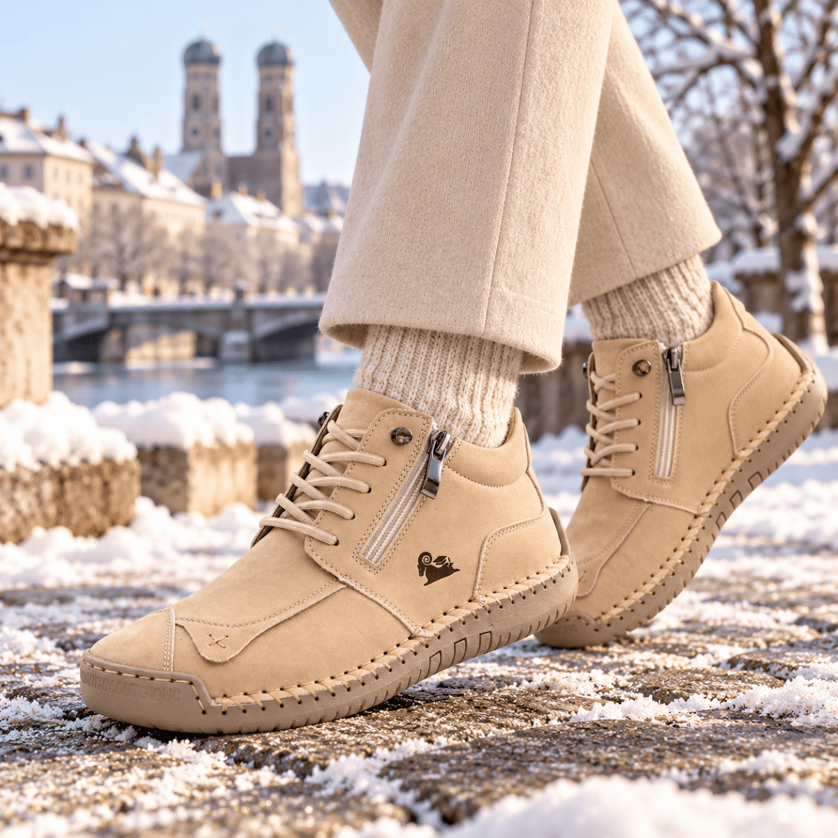 Varno – Halbhohe Winter-Barfußschuhe mit Reißverschluss für Damen & Herren Barfußschuhe