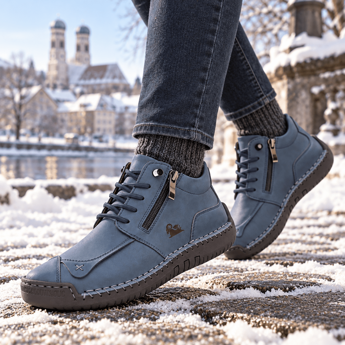 Varno – Halbhohe Winter-Barfußschuhe mit Reißverschluss für Damen & Herren Barfußschuhe