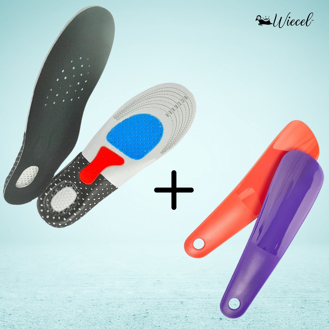 Wiecel - Korrektive atmungsaktive Innensohle + Kostenloser Schuhlöffel Schuhe