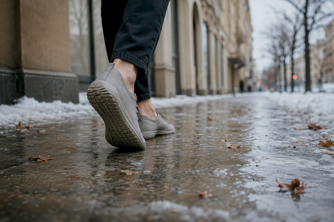 Barfußschuhe bei Glatteis: Sicher unterwegs im Winter - Wiecel™ Barfußschuhe