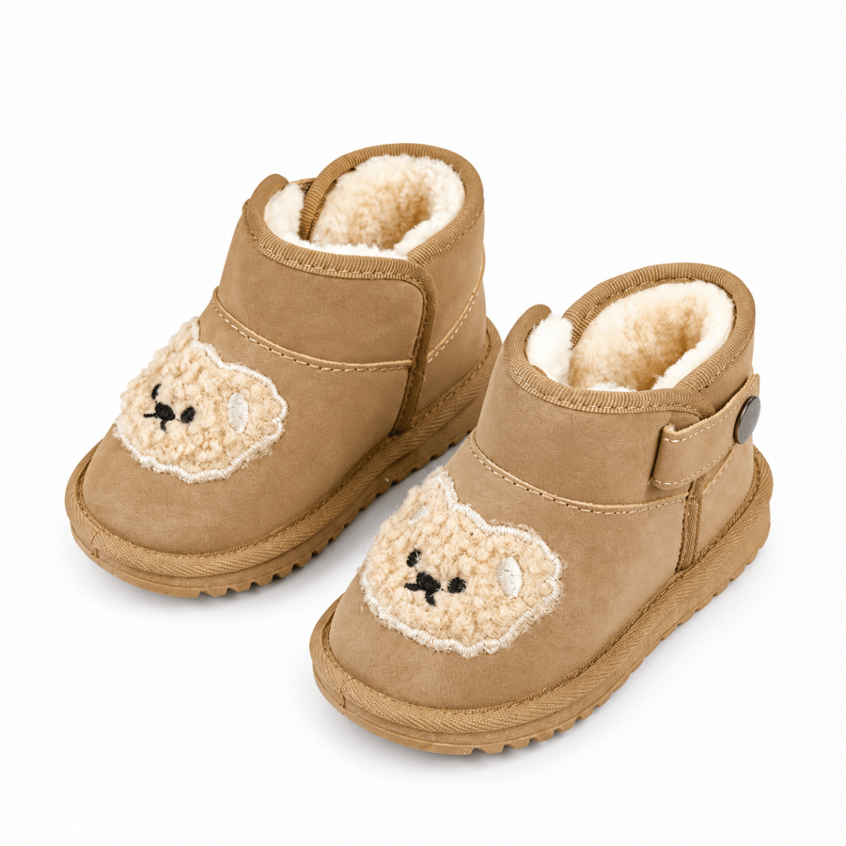 Bobo – Orthopädische Kinder Winterstiefel gefüttert – Kuschelige Teddy-Boots mit Klettverschluss & rutschfester Sohle Kinderschuhe