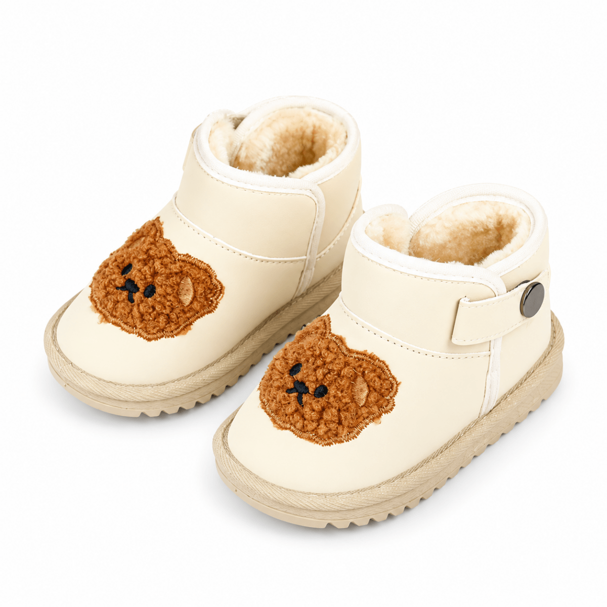 Bobo – Orthopädische Kinder Winterstiefel gefüttert – Kuschelige Teddy-Boots mit Klettverschluss & rutschfester Sohle Kinderschuhe
