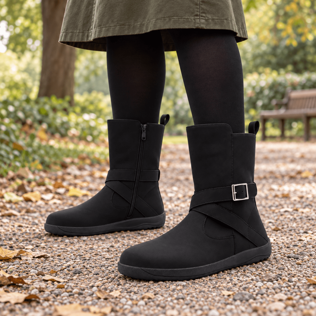 Elva – Damen Barfußstiefel mit breiter Zehenbox - Wasserdicht Barfußschuhe