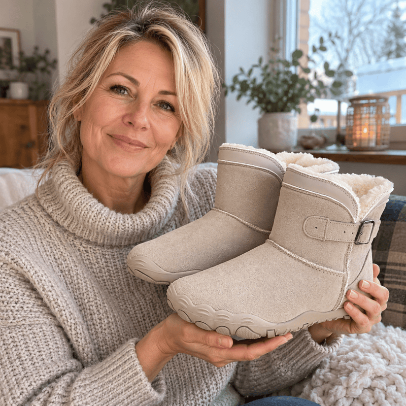 Hyggo – Gefütterte Barfuß-Winterstiefel mit breiter Zehenbox – Wasserdicht Barfußschuhe