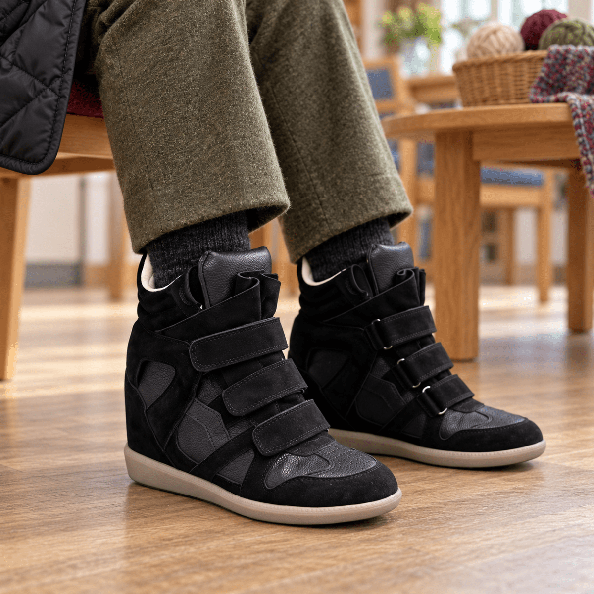 Lotta – Damen High-Top Barfußschuhe mit Klettverschluss Barfußschuhe