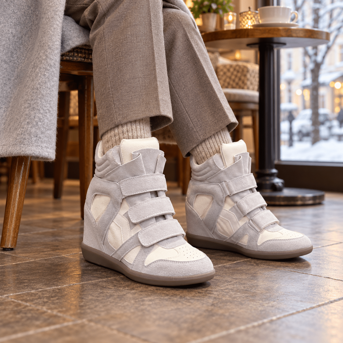 Lotta – Damen High-Top Barfußschuhe mit Klettverschluss Barfußschuhe