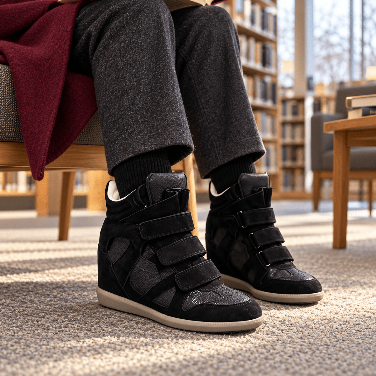 Lotta – Damen High-Top Barfußschuhe mit Klettverschluss Barfußschuhe