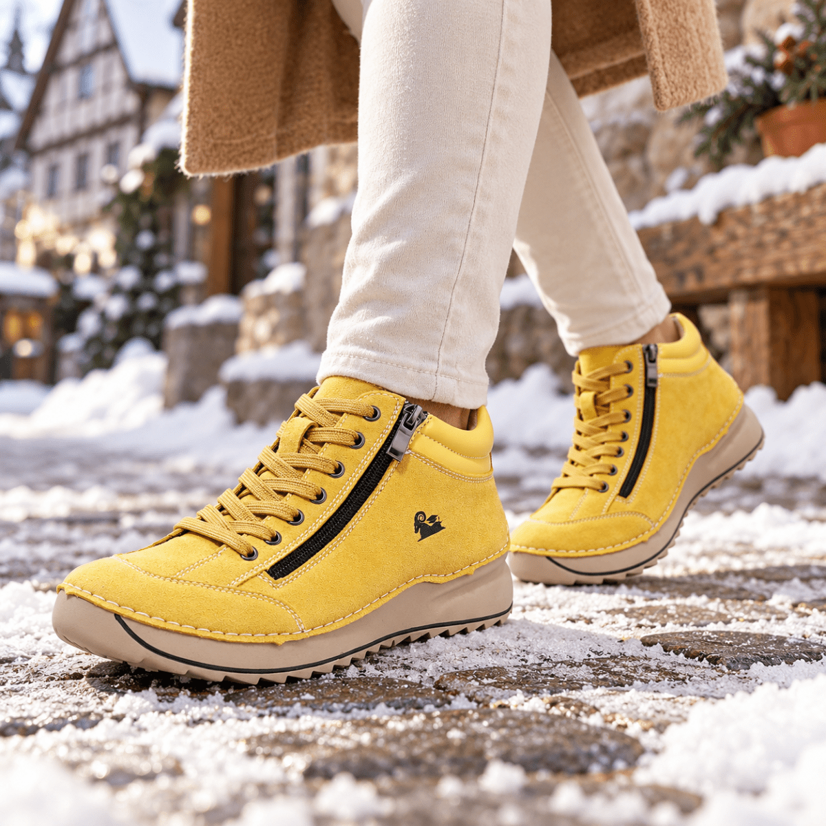 Lunea – Handgenähte Winter-Barfußschuhe mit Reißverschluss für Damen Barfußschuhe