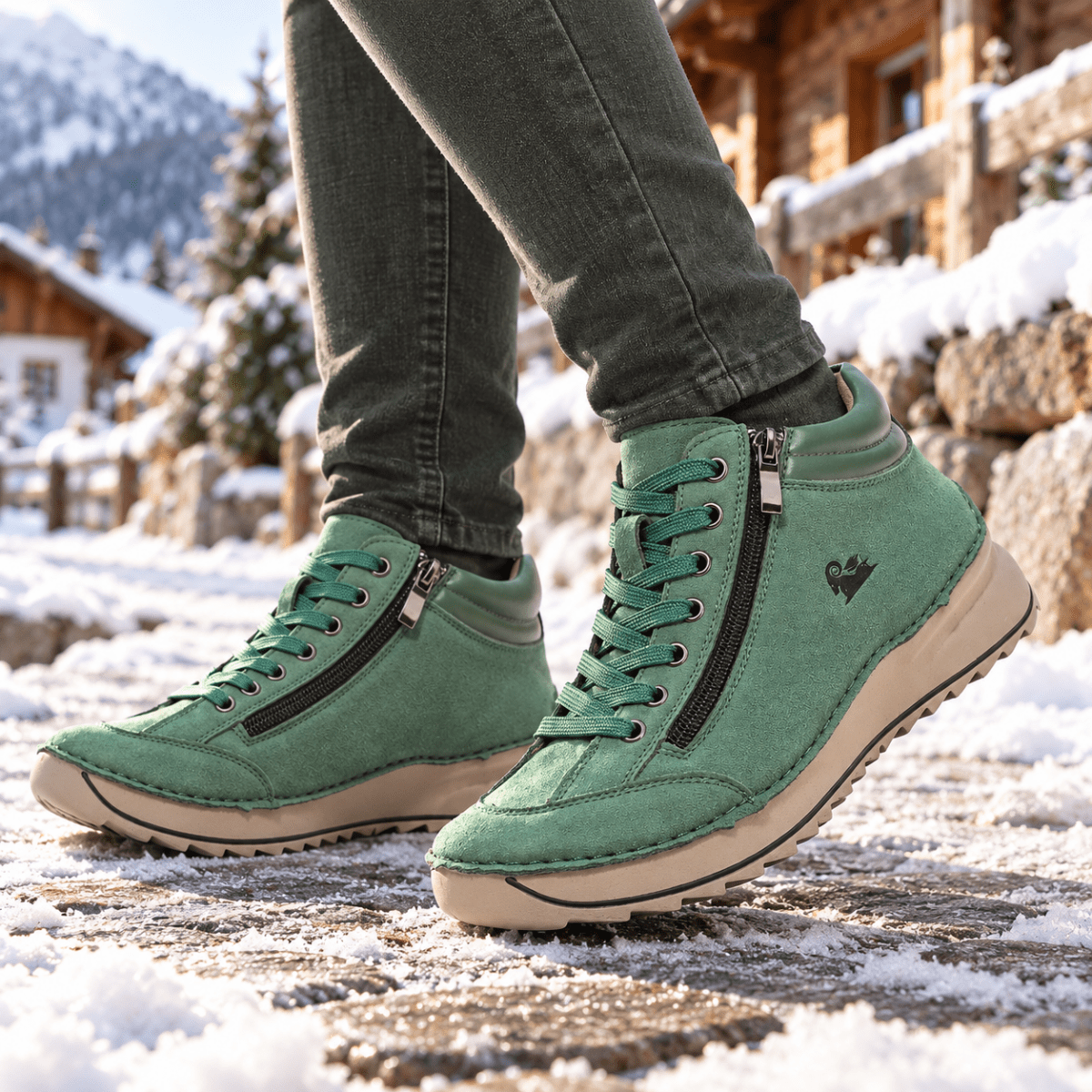 Lunea – Handgenähte Winter-Barfußschuhe mit Reißverschluss für Damen Barfußschuhe