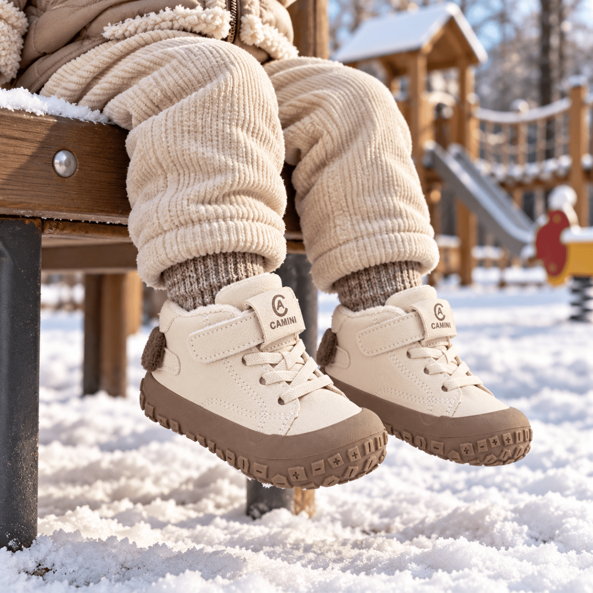 Momo – Orthopädische Kinder Winterschuhe gefüttert – Warme Lauflernschuhe mit Klettverschluss & weicher, rutschfester Sohle Kinderschuhe