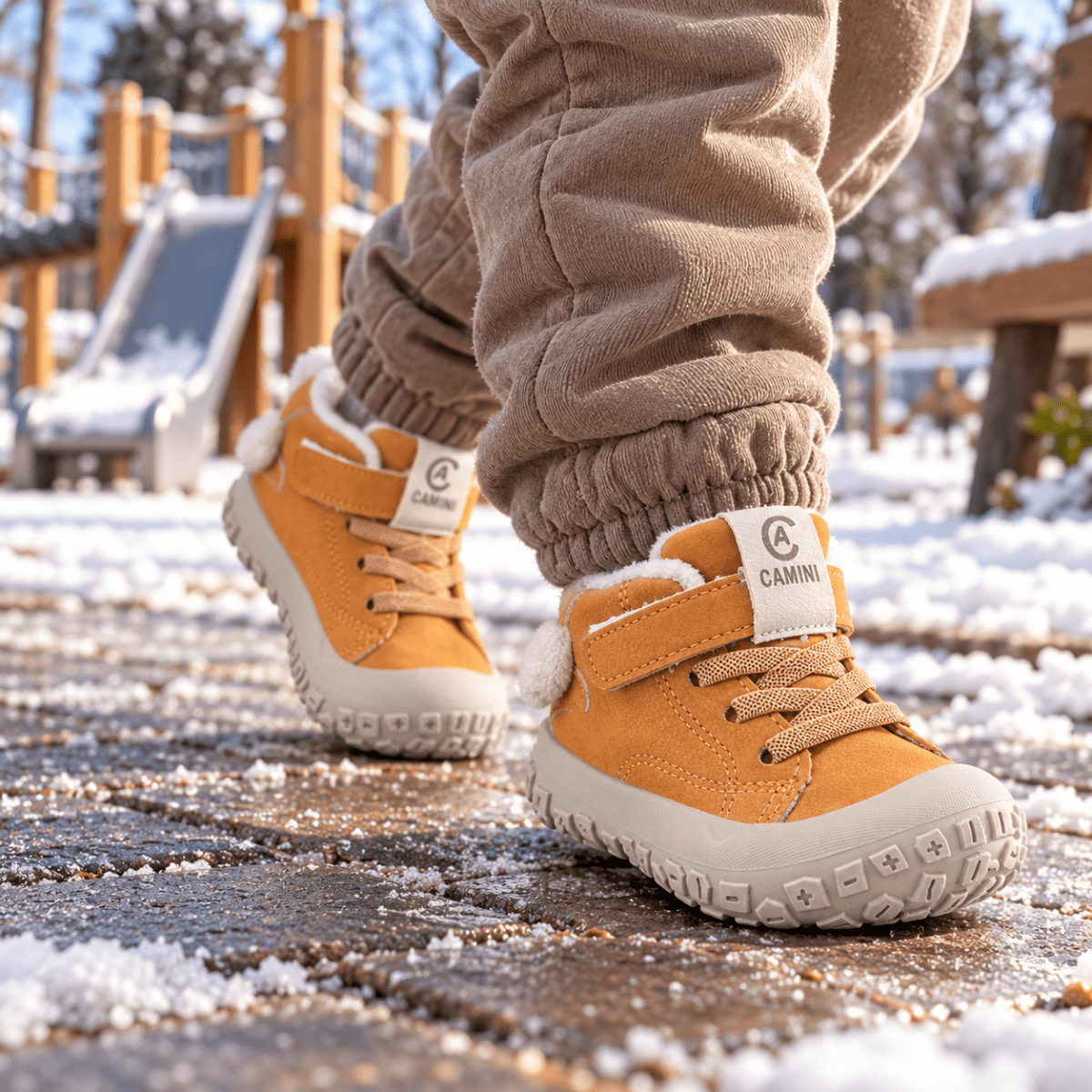 Momo – Orthopädische Kinder Winterschuhe gefüttert – Warme Lauflernschuhe mit Klettverschluss & weicher, rutschfester Sohle Kinderschuhe