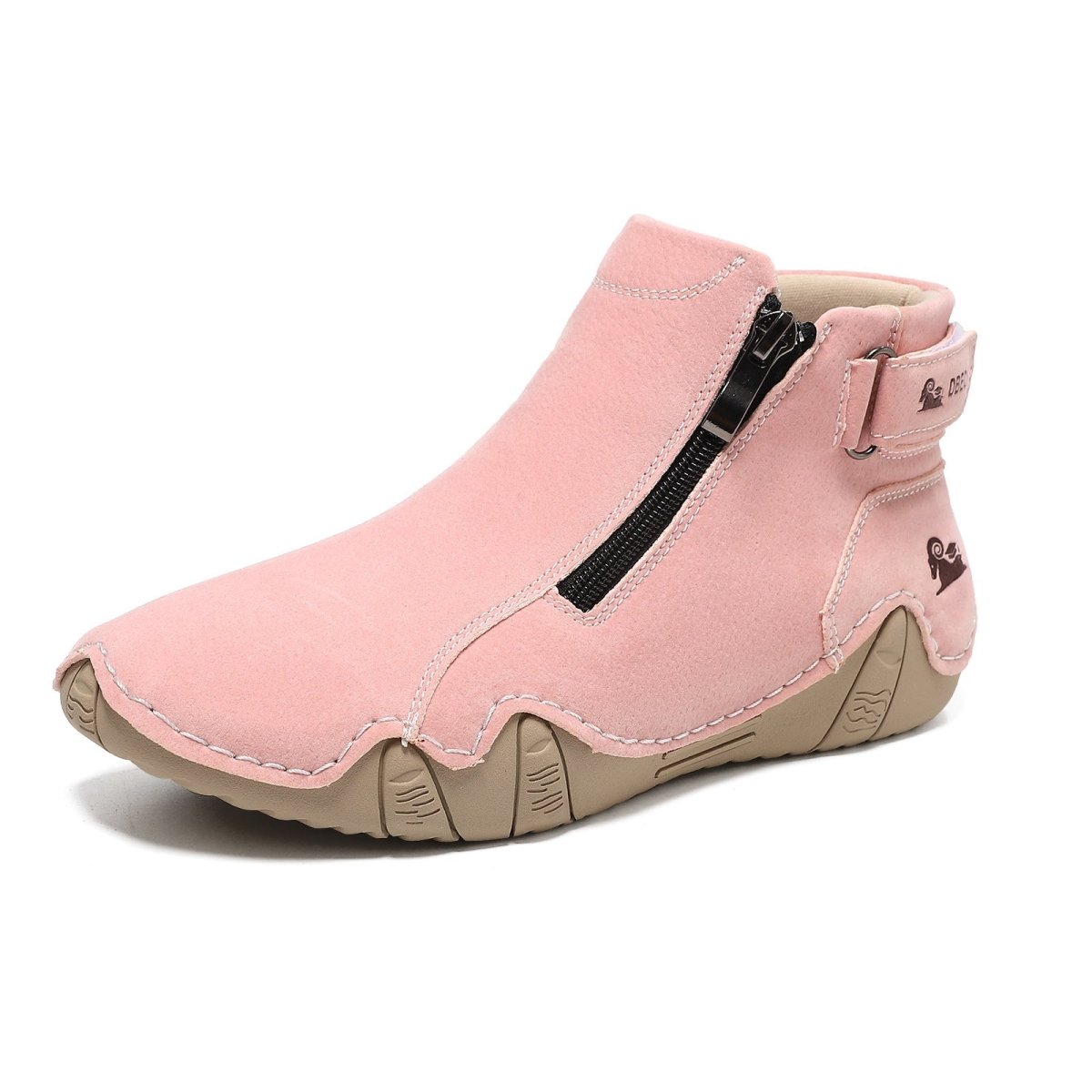Solvi – Handgenähte Barfußschuhe Damen mit Reißverschluss – Herbst & Winter