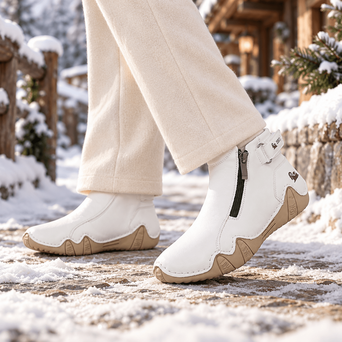 Solvi – Handgenähte Barfußschuhe Damen mit Reißverschluss – Herbst & Winter