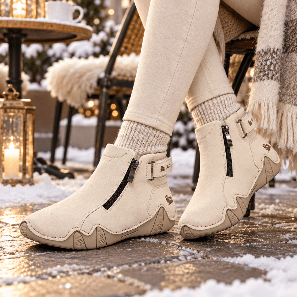 Solvi – Handgenähte Barfußschuhe Damen mit Reißverschluss – Herbst & Winter