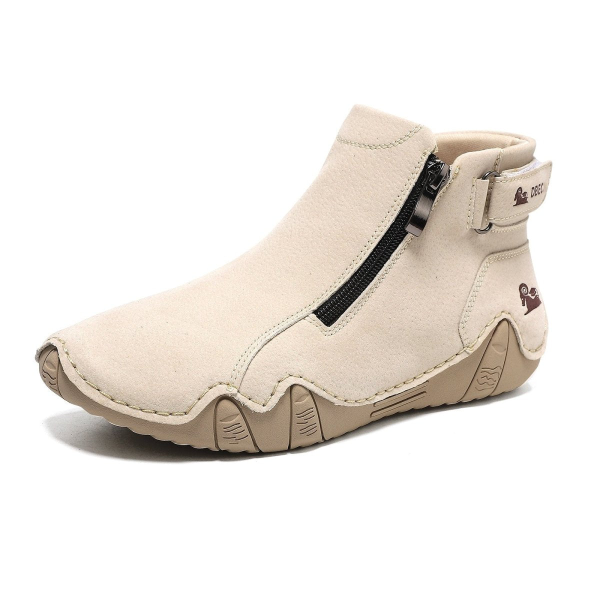 Solvi – Handgenähte Barfußschuhe Damen mit Reißverschluss – Herbst & Winter