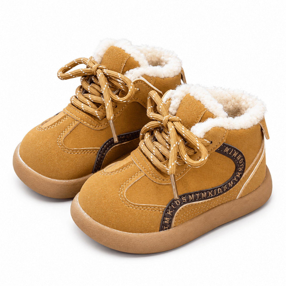 Tilo – Orthopädische Kinder Winterstiefel gefüttert – Wasserdichte Schneestiefel mit Lammfell-Optik & Klettverschluss Kinderschuhe