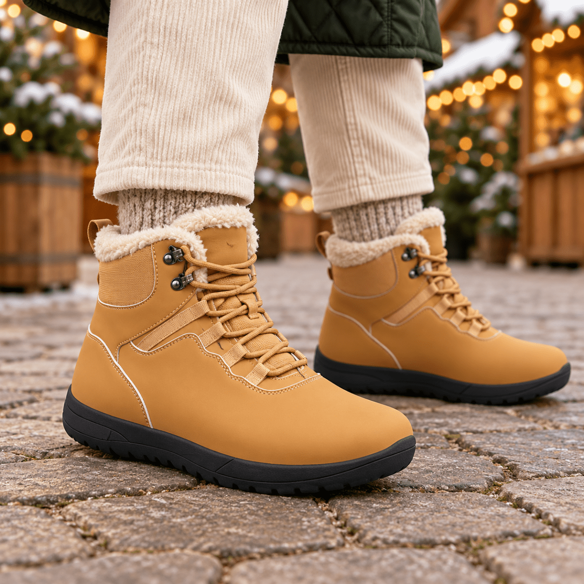 Torvik – Wasserdichte Winter-Barfußschuhe Herren | Gefütterte Barfuß-Winterstiefel mit breiter Zehenbox & rutschfester Sohle Barfußschuhe