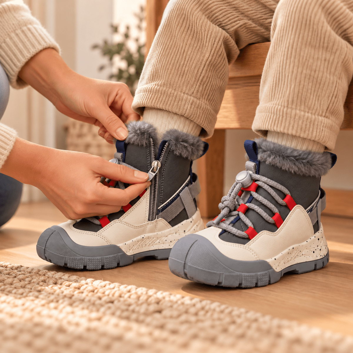 Wiecel® Flocki – Warm gefütterte Kinder-Winterschuhe Barfußschuhe