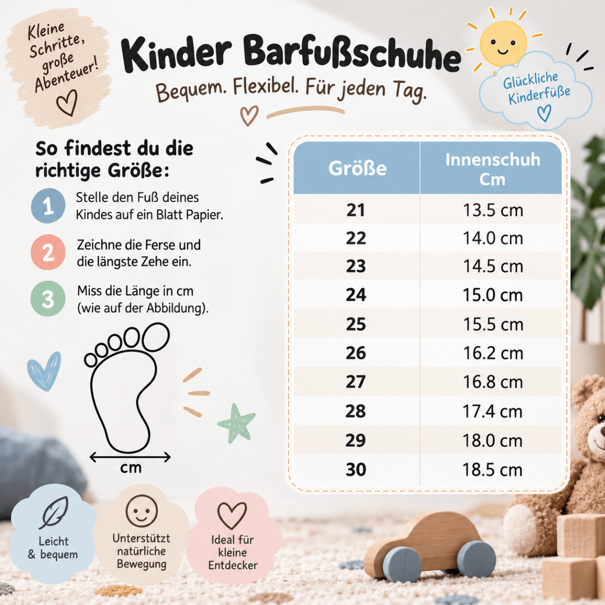 Wiecel® Kinder Barfußschuhe|Flexible & Bequeme Sneaker für kleine Füße Barfußschuhe