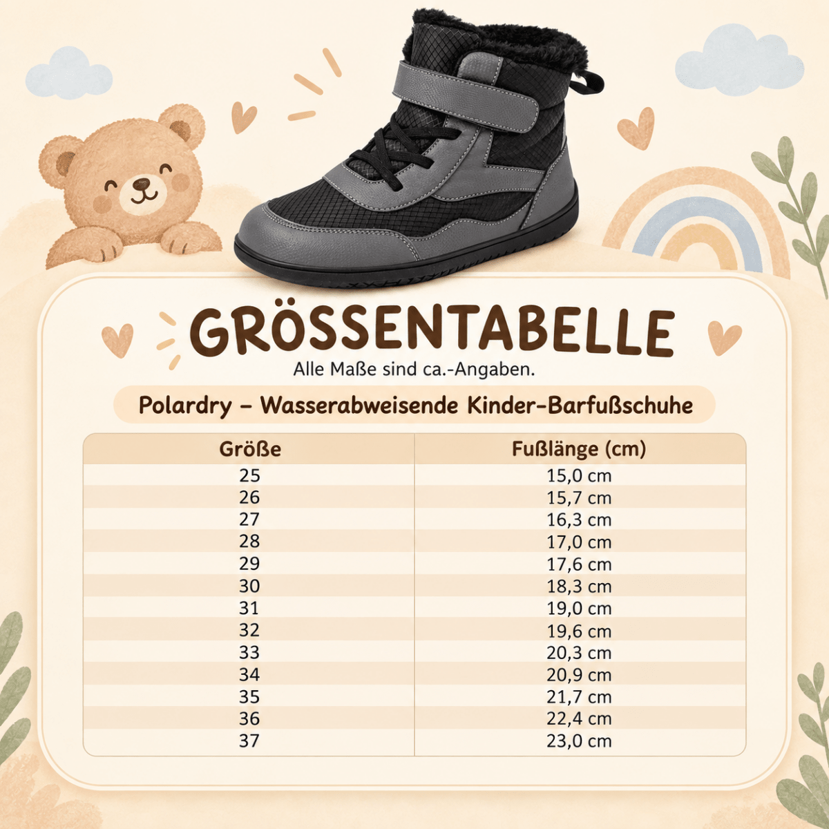 Wiecel™ Polardry – Wasserabweisende Kinder-Barfußschuhe Barfußschuhe