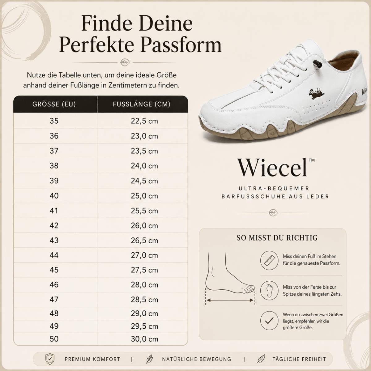 Wiecel™ - Ultra - bequemer Barfußschuhe aus Leder Barfußschuhe