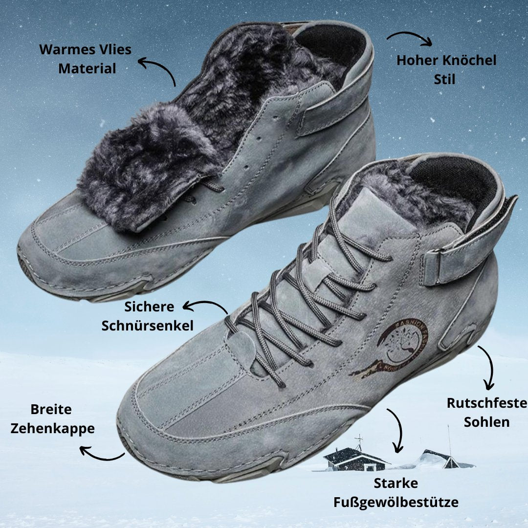 Wiecel™ - Winter Wasserdichte Barfußschuhe aus Leder Orthöpadische Damen und Herren